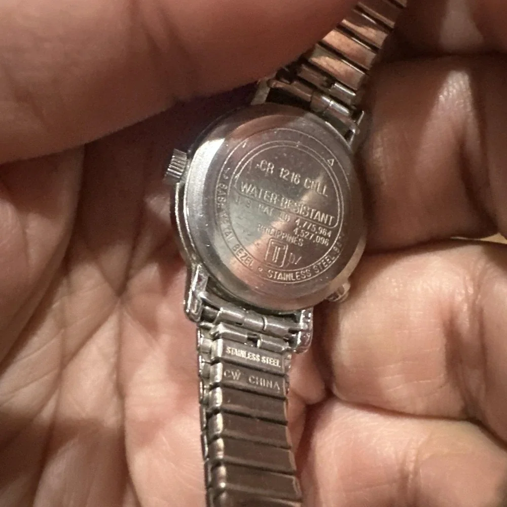 Working Acqua Indiglo Ladies‎ Quartz Watch 23mm Round Silver Tone Bracelet Fit 7
